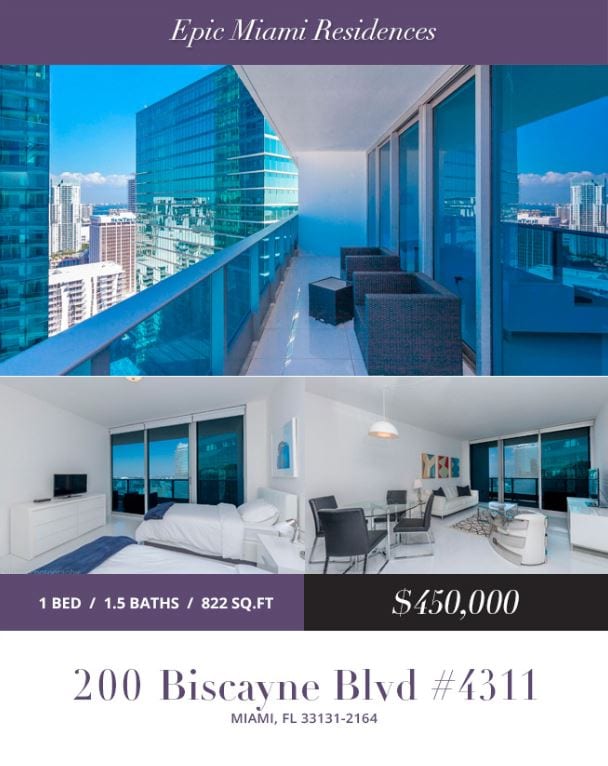 Epic residences miami condo for sale